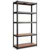 Adjust 30 x60 Inch 5 Level Garage Tool Shelf Storage
