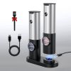 Electric Salt and Pepper Grinder Rechargeable Charging Base Automatic Salt Mill LED Indicator