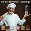 2Pcs Gravity Sensing Salt and Pepper Grinder Automatic Electric Salt Mill Grinder With Built-in LED Lights Adjustable Coarseness One Hand Operation Ba