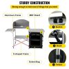 VEVOR Aluminum Portable Folding Camp Station with Windshield, Storage Organizer & 4 Adjustable Feet Quick Installation for Outdoor Picnic Beach Party