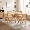 Modern Minimalist Dining Table, Natural, 47.6"x47.6"x30.7",Round