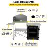 VEVOR Aluminum Portable Folding Camp Station with Windshield, Storage Organizer & 4 Adjustable Feet Quick Installation for Outdoor Picnic Beach Party