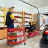 3-Tier Metal Utility Cart with Lockable Casters and Handles
