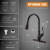 APPASO Pull Down Kitchen Faucet with Sprayer Oil Rubbed Bronze - Single Handle High Arc One Hole Pull Out Kitchen Sink Faucet , 170ORB