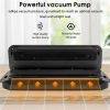 Food Vacuum Sealer Machine with 2 Rolls Food Vacuum Sealer Bags;   Food Storage Saver Dry & Moist Food Modes;  Led Indicator Lights;  Easy to Clean;
