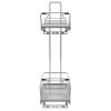 2-Tier Pull-out Kitchen Wire Basket Silver 18.5"x5.9"x21.5"