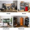 5-tier Metal Shelving Unit Adjustable Garage Storage Utility Rack Heavy Duty Shelves Organization Multipurpose Shelf Warehouse Basement Kitchen Living