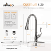 APPASO Brushed Nickel Kitchen Faucet with Pull Down Sprayer - Single Handle One Hole High Arc Pull Out Kitchen Sink Faucets Stainless Steel, 3 Spray M
