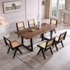 Retro Dining Table, Brown, 77"x35.4"x30.0"