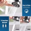 Kitchen Faucets with Pull Down Sprayer and Soap Dispenser, Single Handle Sink Faucet with Sprayer Faucets for Kitchen Sinks Oil Rubbed Bronze, APK158O