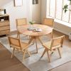 Modern Minimalist Dining Table, Natural, 47.6"x47.6"x30.7",Round