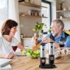 Electric Salt and Pepper Grinder Rechargeable Charging Base Automatic Salt Mill LED Indicator