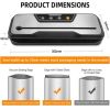 Food Vacuum Sealer Machine with 2 Rolls Food Vacuum Sealer Bags;   Food Storage Saver Dry & Moist Food Modes;  Led Indicator Lights;  Easy to Clean;