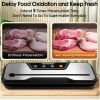 Food Vacuum Sealer Machine with 2 Rolls Food Vacuum Sealer Bags;   Food Storage Saver Dry & Moist Food Modes;  Led Indicator Lights;  Easy to Clean;