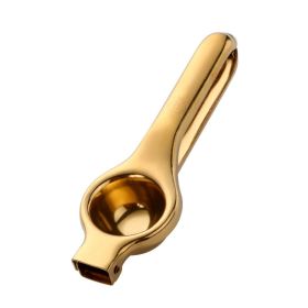 1 Pcs Lemon Squeezer Stainless Steel Orange Fruit Juicer Squeezer Orange Juicer Handle Press Multifunctional Kitchen Tools (Color: gold, Ships From: China)