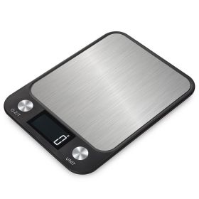 LCD Display 10kg/1g Multi-function Digital Food Kitchen Scale Stainless Steel Weighing Food Scale Cooking Tools Balance (Color: 10kg-black, Ships From: China)