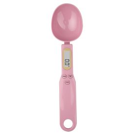 50g Accuracy 0.1g Electronic Kitchen Scale Spoon Weight Scale Digital Measurement Coffee Seasoning Milk Powder Kitchen Tools (Color: pink, Ships From: China)