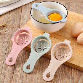 Egg Separator Egg Yolk White Separator Egg White Separator Egg Whites Strainer Filter Divider Egg Separator Tool Kitchen Gadget (Color: pink)