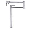 Pot Filler Faucet Kitchen Folding Faucet 2 Handle with Stretchable Double Joint Swing Arms Brass Stove Faucet