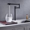 Pot Filler Faucet Kitchen Folding Faucet 2 Handle with Stretchable Double Joint Swing Arms Brass Stove Faucet