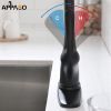 Matte Black Kitchen Faucet Pull Down Sprayer and Soap Dispenser - Single Handle Commercial High Arc One Hole Pull Out Spray Head Kitchen Sink Faucets