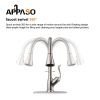 Matte Black Kitchen Faucet Pull Down Sprayer and Soap Dispenser - Single Handle Commercial High Arc One Hole Pull Out Spray Head Kitchen Sink Faucets