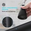 Matte Black Kitchen Faucet Pull Down Sprayer and Soap Dispenser - Single Handle Commercial High Arc One Hole Pull Out Spray Head Kitchen Sink Faucets