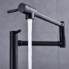 Pot Filler Faucet Kitchen Folding Faucet 2 Handle with Stretchable Double Joint Swing Arms Brass Stove Faucet