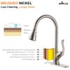 Matte Black Kitchen Faucet Pull Down Sprayer and Soap Dispenser - Single Handle Commercial High Arc One Hole Pull Out Spray Head Kitchen Sink Faucets